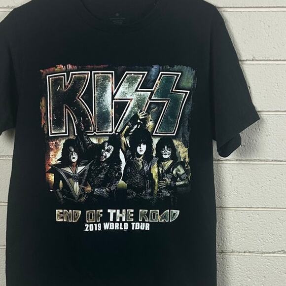 KISS 2019 World Tour Black Band Tee size M - Picture 8 of 9